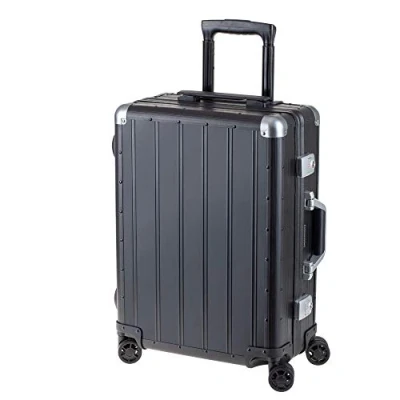 Obrázek ALUMAXX 45171 Kabinový vozík Orbit, příruční zavazadlo, kufr na kolečkách z hliníku, TSA zámek, se 4 dvojitými 360 kolečky, hliníkový cca 54 cm, černý, x 40 20 cm