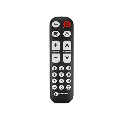 Obrázek Geemarc TV10 Einfach zu bedienende Universalfernbedienung mit 19 großen programmierbaren Tasten für Senioren Funktioniert als Infrarot Fernbedienung