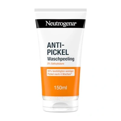 Obrázek Neutrogena Proti pupínkům Waschpeeling, Exfoliant nettoyant Anti Boutons Puistjes Wash scrub, s kyselinou salicylovou pro problematickou pokožku, bez oleje, 150 ml
