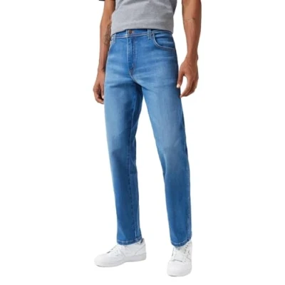 Obrázek Wrangler Texas Stretch pánské džíny Regular Fit džínové kalhoty černé modré, Rustic, 40 W/34 L