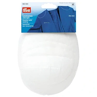 Obrázek Prym bílá 993800 ramenní vycpávky raglánové nepotažené PES, Wadding, 17 x 12,5 1 cm