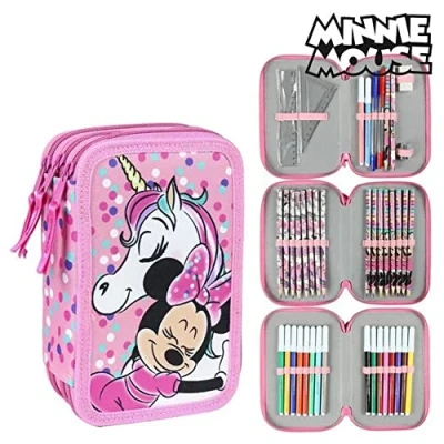 Obrázek Disney Minnie Mouse školní penál naplněný, 19 centimeters, Růžová (Růžová), Přídavná taška