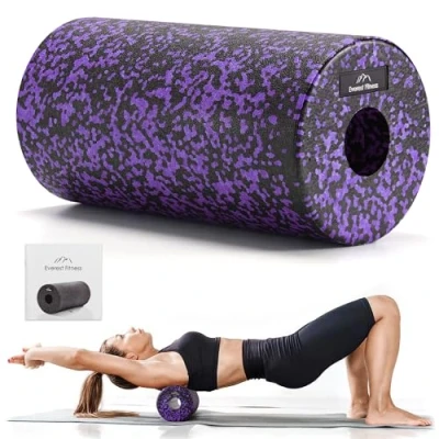 Obrázek EVERST fitness fasciální váleček 30 cm středně tvrdý válec páteř pilates masážní záda na pěnový