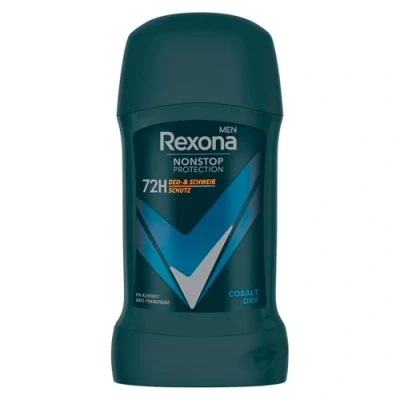 Obrázek Rexona Men Nonstop Protection Deo Stick Cobalt Dry Anti Transpirant s 72hodinovou ochranou před potem a tělesným zápachem 50 ml