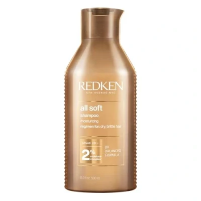 Obrázek Redken Šampon na vlasy pro suché a lámavé vlasy, oživuje hydratovaný, s omega 6 arganovým olejem, All Soft Shampoo, 1 x 500 ml