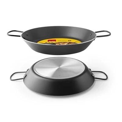 Obrázek IBILI Pánev na paellu Nero 42 cm, hliníkový odlitek, černá/stříbrná