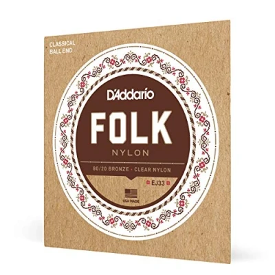 Obrázek D&#039;Addario struny pro koncertní kytaru akustická kytara akustickou klasickou EJ33 Folk nylonové kytarové 80/20 bronzové