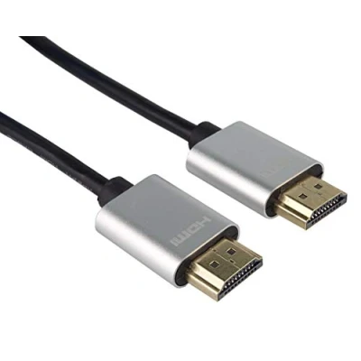 Obrázek PremiumCord SLIM 4K High Speed HDMI kabel + Ethernet 0,5m, Video 2160p, FULL HD 1080p, Deep Color, 3D, ARC, HDR, Dolby TrueHD, 10,2Gbps, pozlacené přípojky, černý, 0,5 m