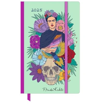 Obrázek Frida Kahlo Týdenní poznámkový kalendář malý 2025 kapesní 9 x 14 cm se stahovací páskou a skládací kapsou Weekly