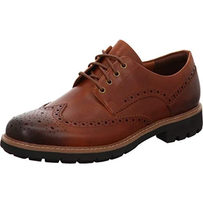 Obrázek Clarks Pánské Batcombe Wing Derbys, Dark Tan Lea.