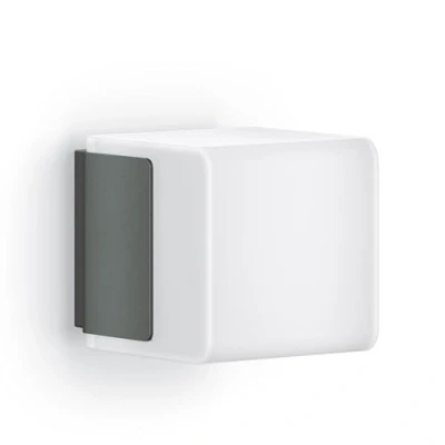 Obrázek Steinel Connect LED venkovní nástěnné světlo L 835 SC, chytrá nástěnná lampa venku, hlásič pohybu, stmívatelné, propojitelné přes aplikaci, spínací hodiny, 3000 K, antracitová barva