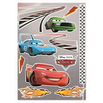 Obrázek Komar Tetování na zeď od Disney 50 x 70 cm Auto, závodní vůz, Lightning Mcqueen, dětský pokoj 14050 h barevné