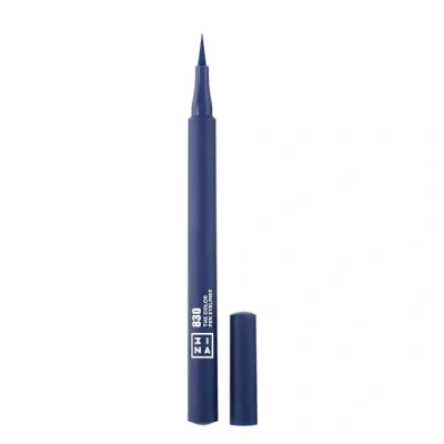 Obrázek 3INA MAKEUP The Color Pen oční linky 830 námořnická modrá tekuté 10hodinová matná tužka na s přesným hrotem vysoce pigmentovaná tekutá linka veganská bez Cruelty