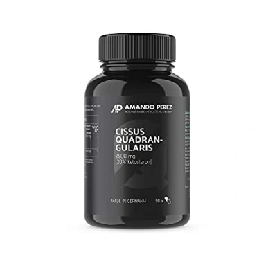 Obrázek Cissus Quadrangularis extrakt 2500 mg 90 veganských kapslí Dodává 20 % ketosteronu Vysoká dávka Made in Germany Přírodní, aktivovaný a mikronizovaný