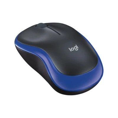 Obrázek Logitech Bezdrátová myš M185, připojení 2,4 GHz přes nano USB přijímač, optický senzor 1000 DPI, 12měsíční výdrž baterie, pro leváky a praváky, PC / Mac modrá