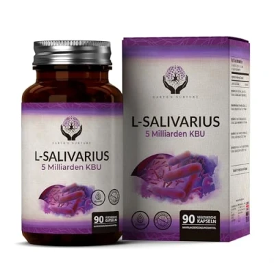 Obrázek EN Lactobacillus Salivarius Probiotic 90 vysoce koncentrovaných kapslí 5 miliard KBU L probiotik v jedné kapsli genetické, bez lepku a alergenů vyrobeno