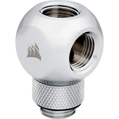 Obrázek Corsair Hydro X Series, XF Y splitter otočný (standardní závit G1/4&quot; (BSPP) mosazná úprava, mechanismus s bezpečným těsněním, dimenzovaný na vysoké průtokové rychlosti) chrom