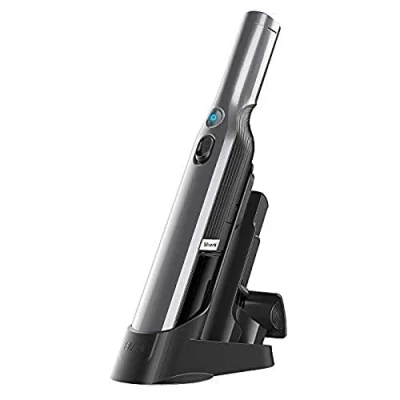 Obrázek Shark WandVac 1.0 bezdrátový mini ruční vysavač, malý a lehký, výkonný akumulátorový vysavač se štětcem na prach/štěrbiny multipovrchovým nástavcem, nabíjecí stanicí, šedý, WV200EU