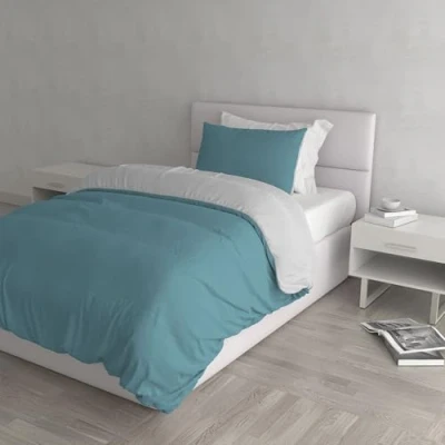Obrázek Italian Bed Linen Natural Color Doubleface Bettbezug, 100% Baumwolle, royal/hell Blau, Doppelte