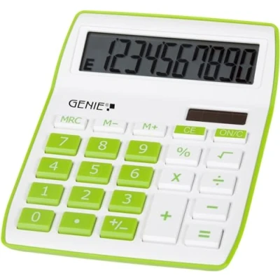 Obrázek 10místná stolní kalkulačka Genie 840 B (dvojí napájení (solární a na baterie), kompaktní design)