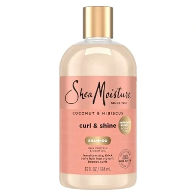 Obrázek SheaMoisture Coconut &amp; Hibiscus sulphate free Curl Shine Shampoo for thick, curly hair 384 ml