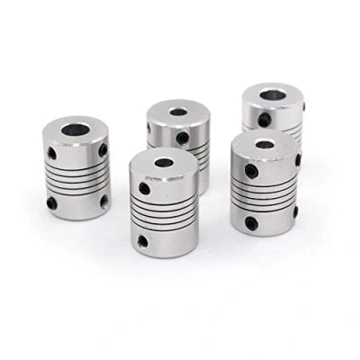 Obrázek ICQUANZX 5PCS flexibilní spojky 5 mm až 8 NEMA 17 hřídelová spojka pro RepRap 3D tiskárnu Prusa i3 nebo CNC stroj