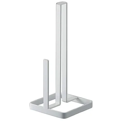 Obrázek Yamazaki Držák kuchyňských rolí Tower, bílý, ocel, minimalistický design, 11 x 26,5 cm (D Š V)