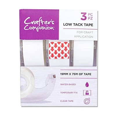 Obrázek Crafter&#039;s Companion Geringe Klebrigkeit Band Für Papier und Karton Crafting Projekte 3 Pack, White