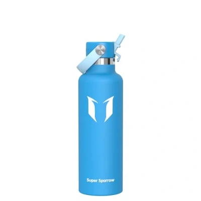 Obrázek Super Sparrow Láhev na pití z ušlechtilé oceli ultralehký termopohárek 750 ml standardní víčko slámu bez BPA, termoska sport, cestování, do školy, ven
