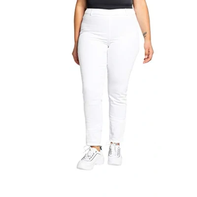 Obrázek Ulla Popken Dámské Jeggings Sienna, streč, poutka na pásek kalhoty, sněhově bílá