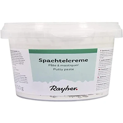 Obrázek Rayher Špachtle krém, tmel, bílá, krém na tmel jemný, dóza 500 g, 38237000