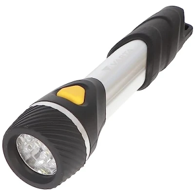 Obrázek VARTA kapesní svítilna s 9 LED vč. 2x AA baterie, denní světlo Multi F20, přívěskem, lampa ideální pro domácnost, rybaření, garáž, případ nouze, výpadku proudu, outdoor