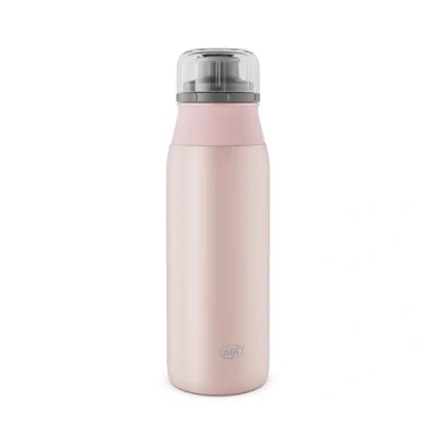 Obrázek alfi ELEMET BOTTLE 600 ml, růžová pastelová matná, lehká láhev na pití z ušlechtilé oceli, absolutně těsnící se šroubovacím uzávěrem, pro sycené nápoje, malá, vhodná do myčky nádobí, bez BPA