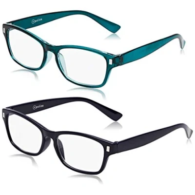 Obrázek OPULIZE The Reading Glasses Company Die Lesebrille Unternehmen Leser Wert 2er Pack Herren Frauen RR77 3Q +2, 50, dunkelblau/aquamarin, 2 Stück