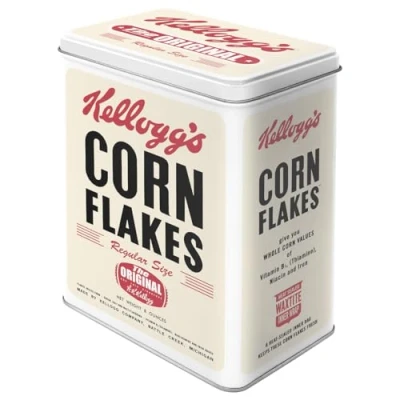 Obrázek Nostalgic Art Retro dóza na zásoby l, 3 Kellogg&#039;s Corn Flakes Package nápad dárek do kuchyně, velká kávu z plechu, vintage design