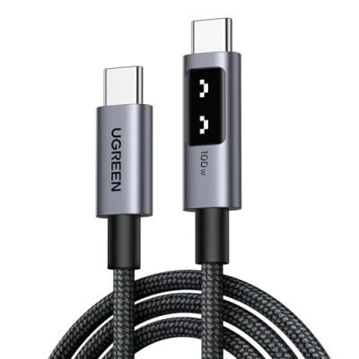 Obrázek UGREEN UNO USB C na kabel 100 W (5A/20V) PD 3.0 Nabíjecí PPS kompatibilní s iPhone 16 15, M3 MacBook Pro/Air, iPad Air/Pro 2024 Galaxy S24 Ultra A55 Pixel 8a Steam Deck atd.
