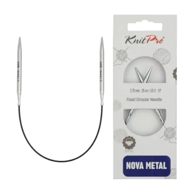 Obrázek KnitPro Nova kov: Knitting Pins: Circular: Fixed: 25cm x 3. 75mm, Silver