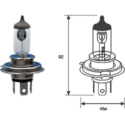 Obrázek Magneti Marelli 002555100000 Glühlampen H4 12V 60/55W standard