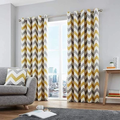 Obrázek Fusion Chevron 100% Baumwolle fertig konfektioniert 117 x 183 cm (B L), Ocker.