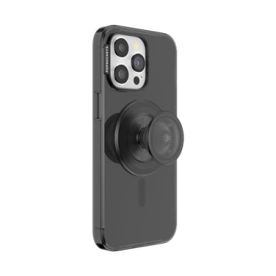 Obrázek PopSockets: PopCase PlantCore für MagSafe Pflanzliche Handyhülle iPhone 15 Pro Max mit einem kompatiblen PopGrip Handyständer und Griff austauschbarer Top Black Translucent