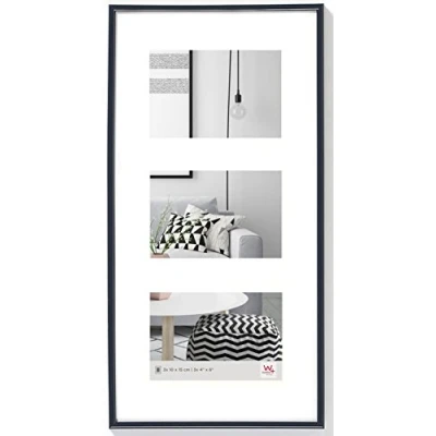 Obrázek walther design Rámeček černý 3 x 10 15 cm galerie s paspartou, Galeria plastový rám KB315S