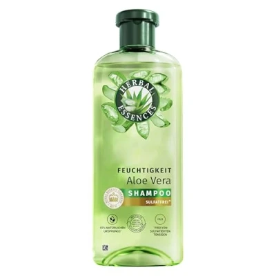 Obrázek Herbal Essences Hydratační šampon s aloe a jasmínovou vůní 350 ml. Od velmi suchých až po lesklé vlasy, bez silikonů, sulfátovaných tenzidů, přísadami přírodního původu, veganský