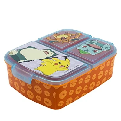 Obrázek Pokemon Kinder Lunch Box mit 3 Fächern für Snack Halter Dekorierte