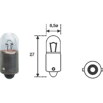 Obrázek Magneti Marelli 002893100000 Glühlampen T4W 12V 4W standard ein Satz von 10 Stück
