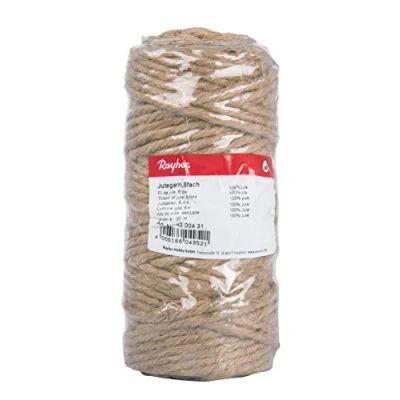 Obrázek Rayher hobby 4200431 jutová, vázací, ozdobná příze, 6 palcová, průměr mm, přírodní