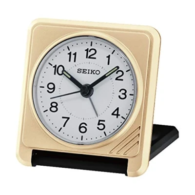Obrázek Seiko Cestovní budík plast, Zlatá a černá.,