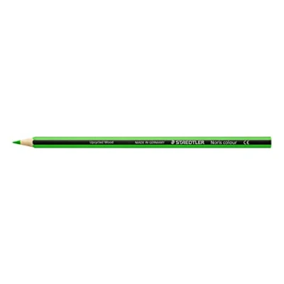 Obrázek STAEDTLER Pastelky Noris colour, žlutozelená, protiskluzový měkký povrch, vysoká odolnost proti zlomení, Made from Upcycled Wood, intenzivní barvy, šestihranný formát, 12 žlutozelených barevných