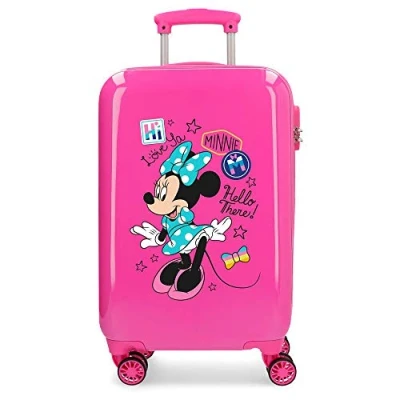 Obrázek Disney Enjoy Minnie Kabinenkoffer Rosa 34x55x20 cms Hartschalen ABS Kombinationsschloss 34L 2,6Kgs 4 Doppelräder Handgepäck