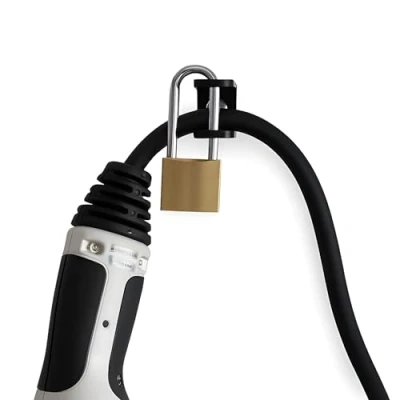 Obrázek EVify Typ 2 Ochrana proti krádeži se zámkem zabezpečení pro nabíjecí kabel na Wallbox, vhodné kabely o průměru až 22 mm