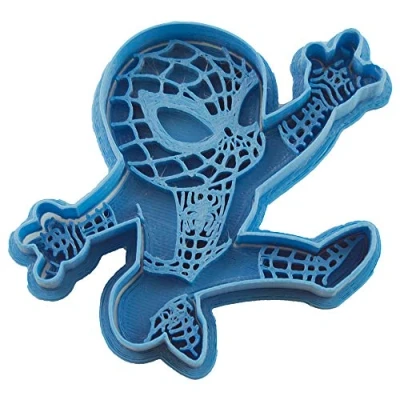 Obrázek Cuticuter Spiderman Chibi Superhelden Ausstechform, Blau, 8 x 7 1.5 cm